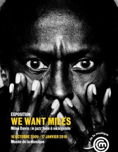 Affiche de l'exposition "We Want Miles" à la Cité de la Musique – La Villette