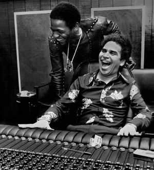 Al Green et Willie Mitchell en studio
